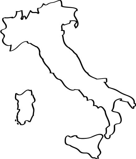 mapa da Itália desenho