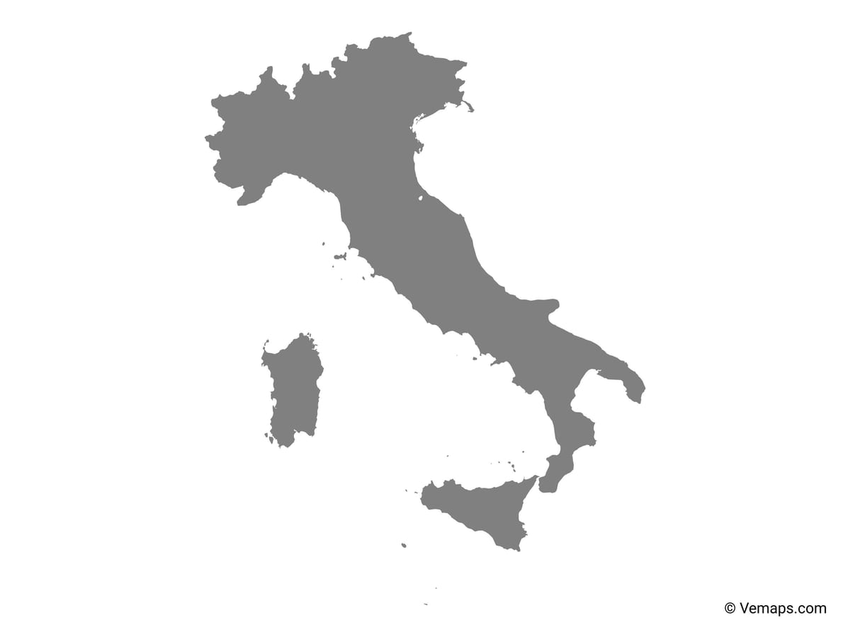 mapa da Itália vetor