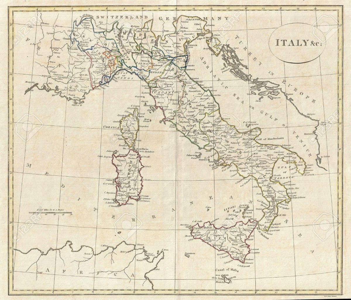 mapa da Itália antiga