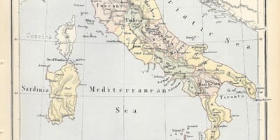 Mapa histórico da Itália