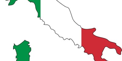 Mapa da Itália bandeira