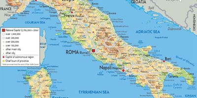 Itália geografia mapa
