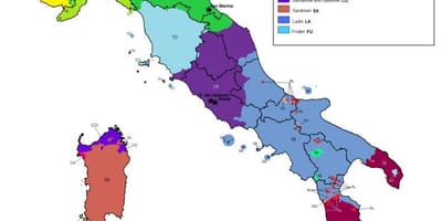 Mapa da Itália linguística